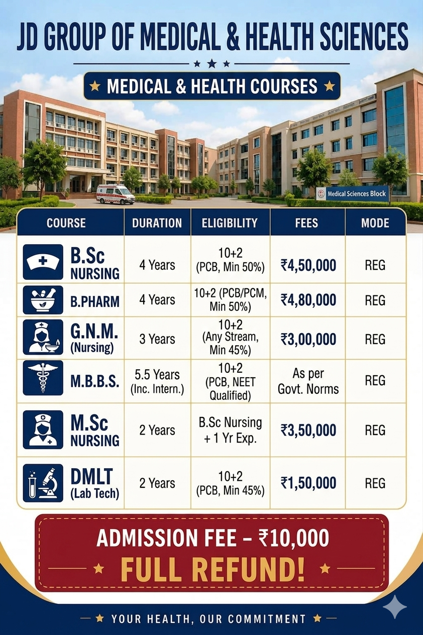 JD Nursing College - Welcome